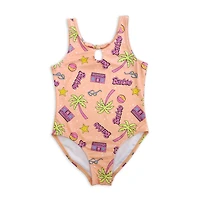 Maillot de Bain Une Pièce Barbie - Corail