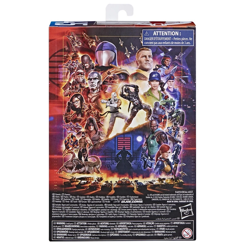 G.I. Joe Classified Series, figurine Xamot Paoli 45 de collection premium de 15 cm avec de nombreux accessoires, emballage spécial