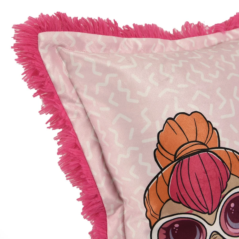 L.O.L. Surprise! Jumbo Funky Fur Pillow, 20" x 30"