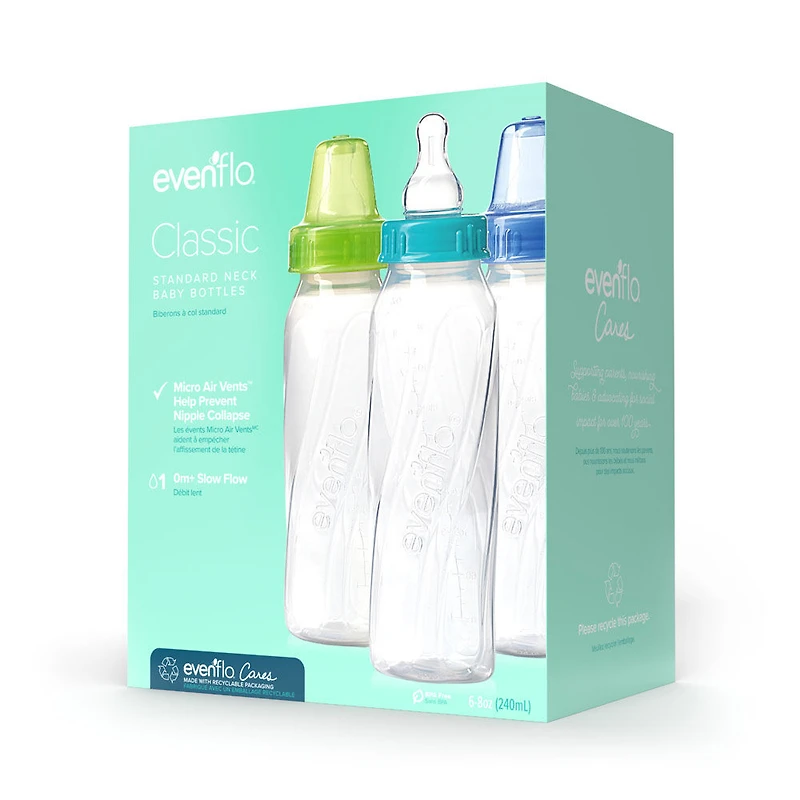 Classic Bottle (8oz, 6 Pack, Teal/Grn/Blue)