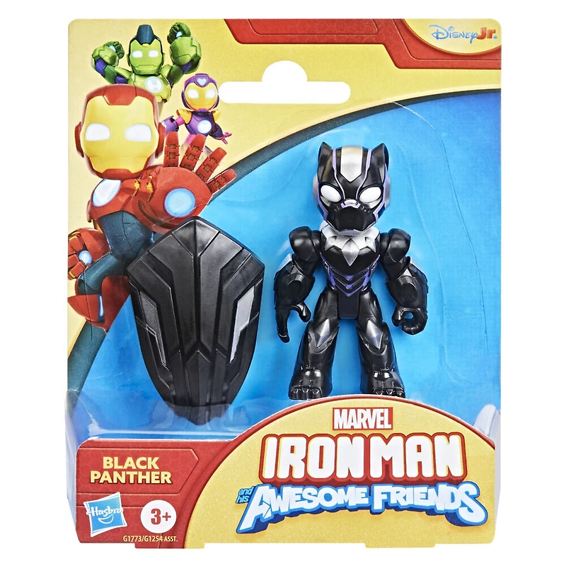 Marvel Iron Man and his Awesome Friends Black Panther Action Figure Toy with Accessory