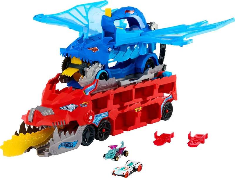 Hot Wheels-Transporteur 2en1Dragons Hot Wheels City