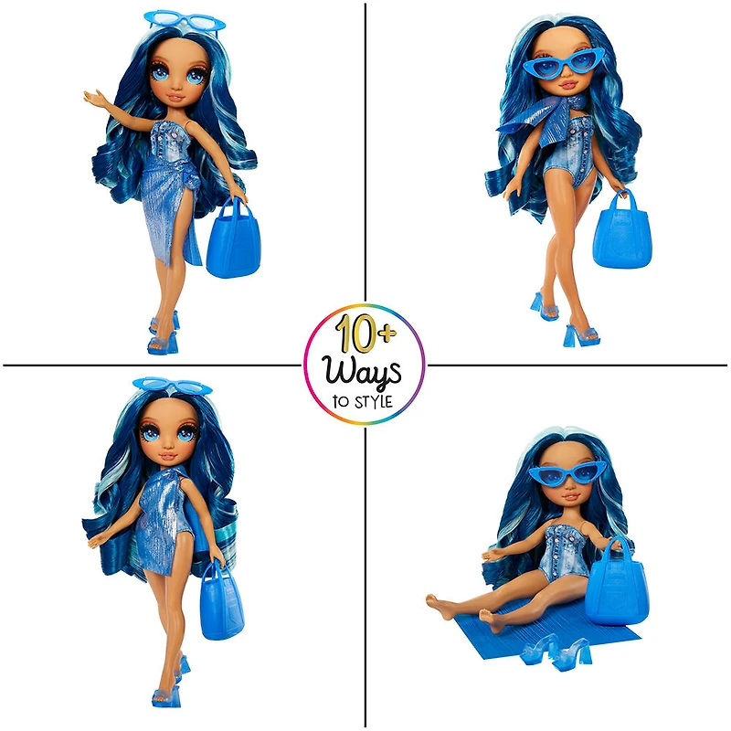 Rainbow High Swim & Style Skyler (Blue) 11" Doll