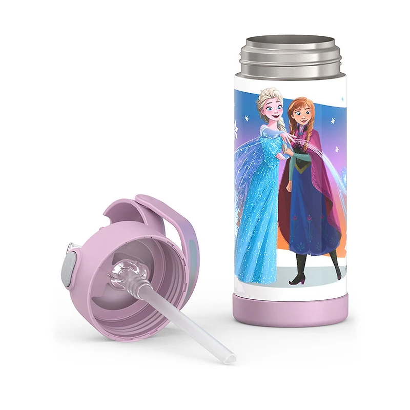 Bouteille isotherme en acier inoxydable FUNtainerMD avec paille, Frozen, 414ml