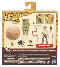 Indiana Jones Worlds of Adventure, Indiana Jones avec sac à dos d'aventure, figurine de 6 cm, jouets Indiana Jones