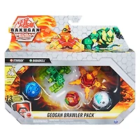 Bakugan Geogan Brawler 5-Pack, Exclusive Stardox and Babadrill Geogan and 3 Bakugan Collectible Action Figures
