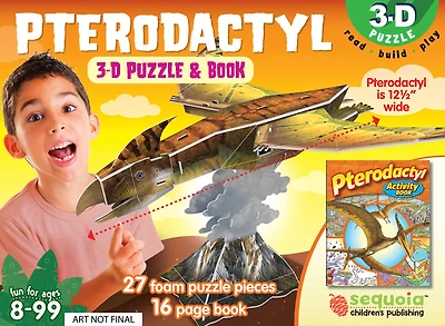 3D Book and Puzzle Pteradactyl - Édition anglaise