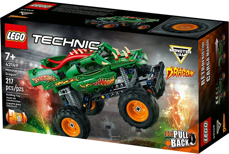 LEGO Technic Monster Jam Dragon 42149 Ensemble de jeu de construction (217 pièces)