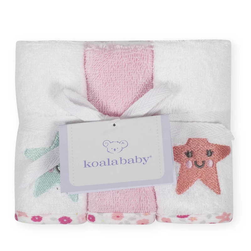 Koala Baby 6-Pack Washcloths, Pink Sea Creature