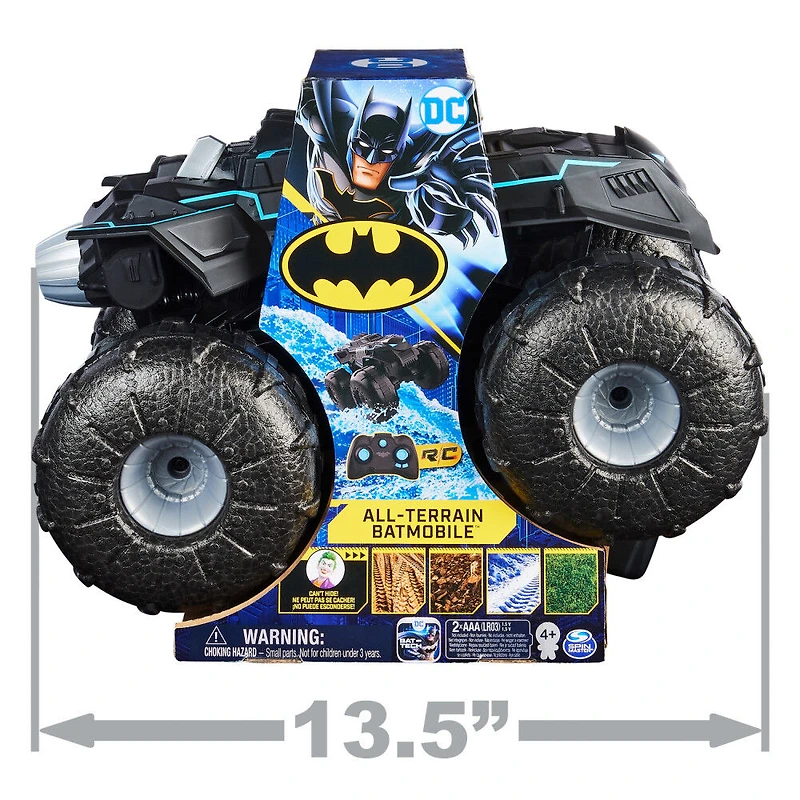 Batman, All-Terrain Batmobile Remote Control Vehicle, Water-Resistant Batman Toy