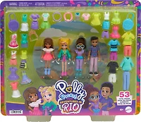 Polly Pocket  Coffret Mode  Aventures à Rio, 4poupées, 49éléments