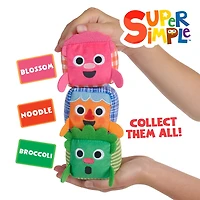 Peluche sensorielle super simple Monster Rizzo (bleu) avec plus de 5 fonctionnalités sensorielles