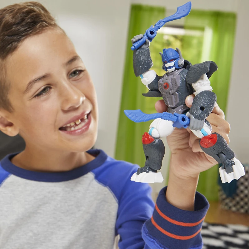 MixMashers Transformers, figurine personnalisable Optimus Primal à mélanger et combiner avec accessoires