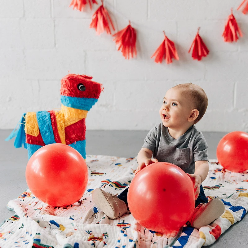 Couette en Mousseline de Coton Red Rover - Party Time - Notre exclusivité