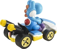 Hot Wheels - Mario Kart - Yoshi Stardard Kart, Bleu