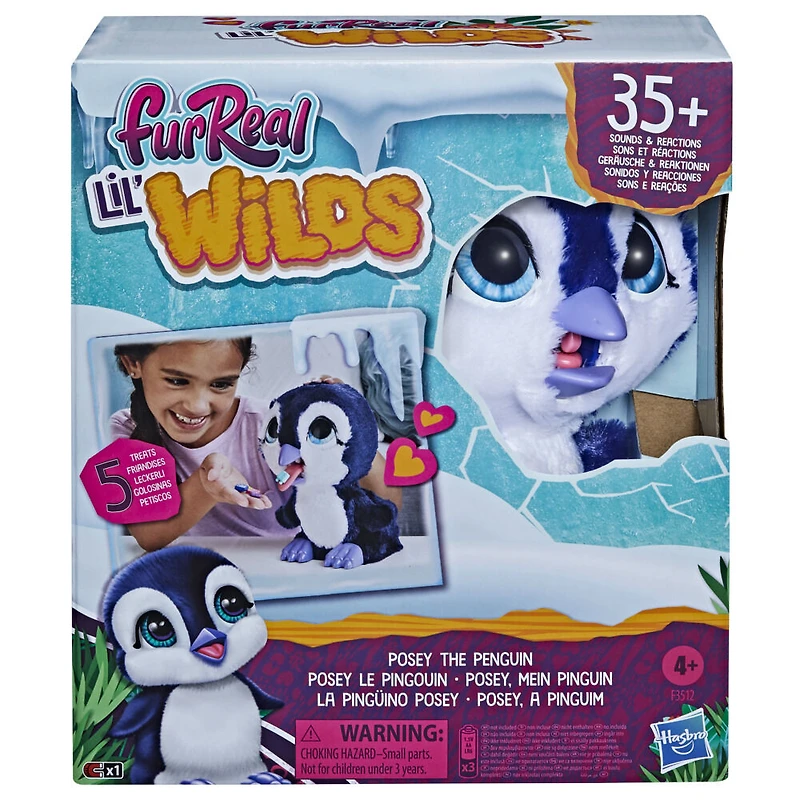 furReal Lil' Wilds, Posey le pingouin, peluche animatronique interactive, animal électronique - Notre exclusivité