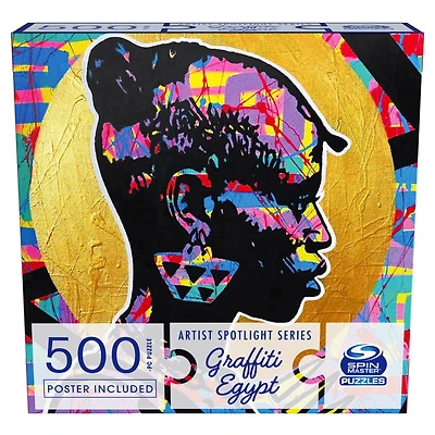 500-Piece Jigsaw Puzzle, Graffiti Egypt, A Battle of Roses, by Spin Master Puzzles - English Edition