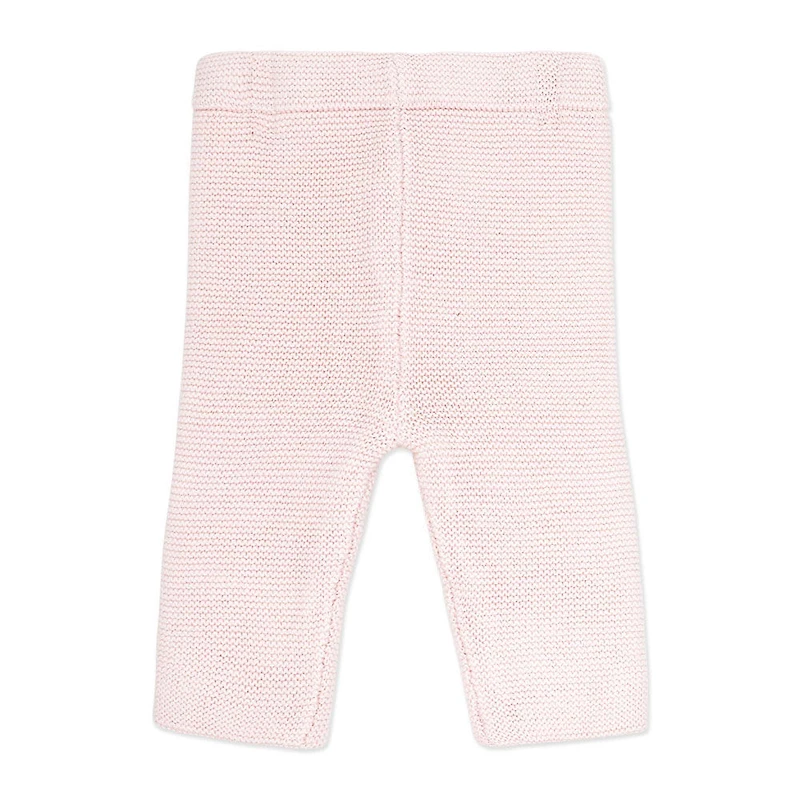 Baby Mode 2 Piece Hooded Knit Set: Pink