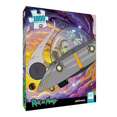 USAopoly Rick and Morty "The Outside World is Our Enemy, Morty!" 1000 Piece Puzzle - English Edition