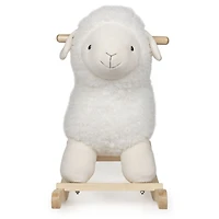 Baby GUND, Agneau à bascule en peluche pour bébé avec socle en bois, crème, 54,6 cm