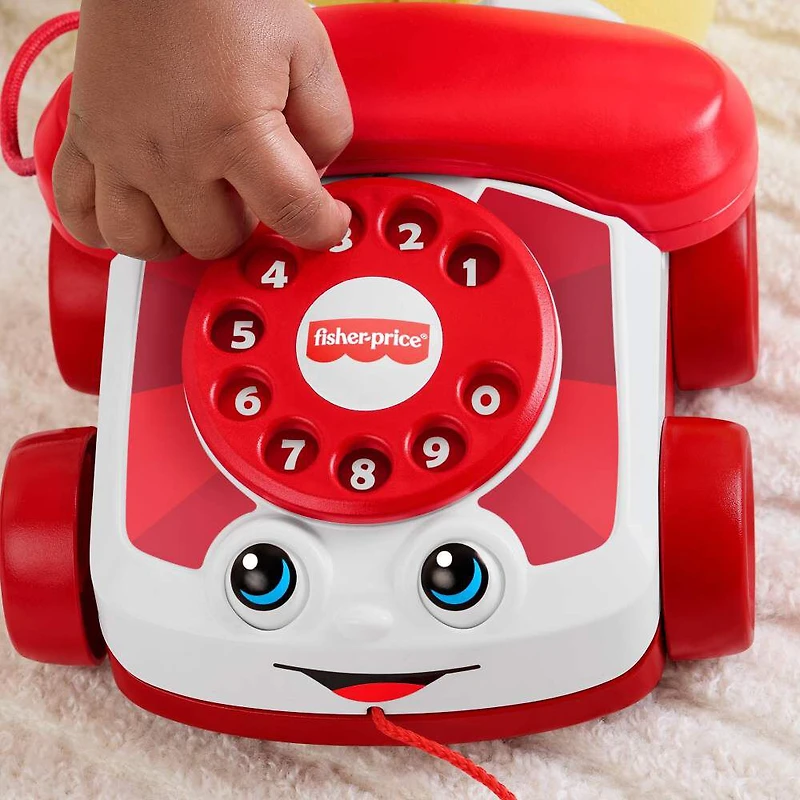 Fisher-Price-Téléphone animé rouge-80eanniversaire de Mattel