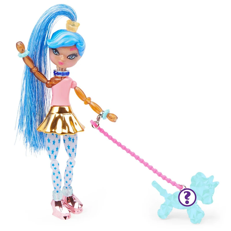 Twisty Girlz, Series 2, Ebon E. Transforming Doll to Collectible Bracelet with Mystery Twisty Petz