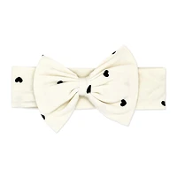 Baby Mode 3 Piece Legging and Headband Set: Cream Heart 3M