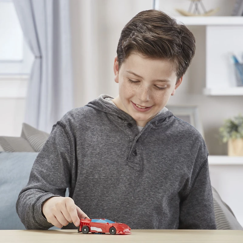 Transformers Toys Cyberverse Action Attackers: 1-Step Changer Autobot Hot Rod - Repeatable Fusion Flame Action Attack Move