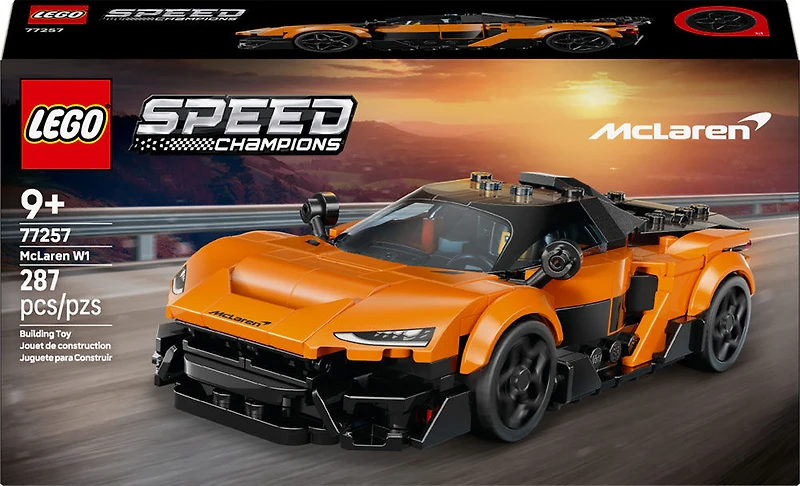 LEGO Speed Champions McLaren W1, La Véritable Supervoiture avec une Figurine, Voiture de Course 77257