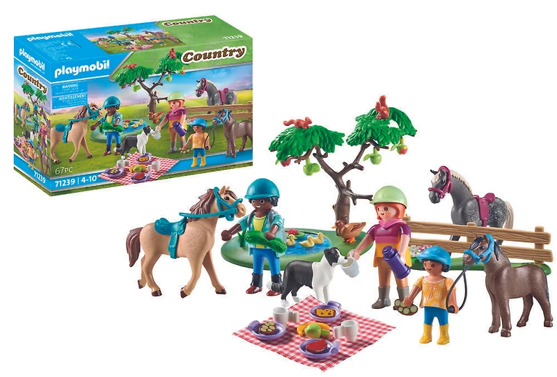 Playmobil - Cavaliers, chevaux et pique-nique