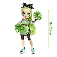 Rainbow High Cheer Jade Hunter - Poupée-mannequin verte avec pompons