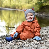 Kids Fleece Animal Hats | Grey Fox