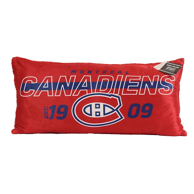 Oreiller de corps LNH Montreal Canadiens (18 "x36")