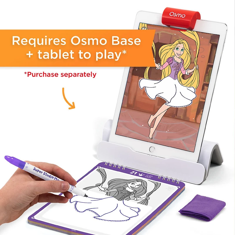 Osmo - Super Studio Disney Princess - Pour apprendre à dessiner et se perfectionner - Pour iPad ou tablette Fire (Une base Osmo, non incluse, est nécessaire pour jouer)