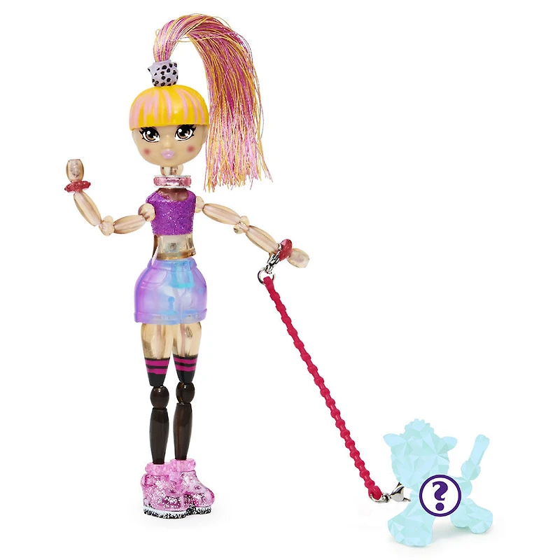 Twisty Girlz, Poupée à transformer en bracelet à collectionner  Krystal Kool avec Twisty Petz mystère