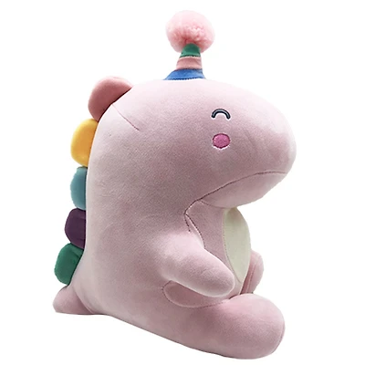 12.5" Yabu Large Party Dino - Pink Plush