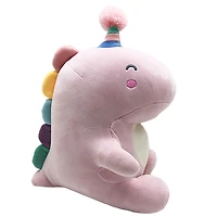 12.5" Yabu Large Party Dino - Pink Plush
