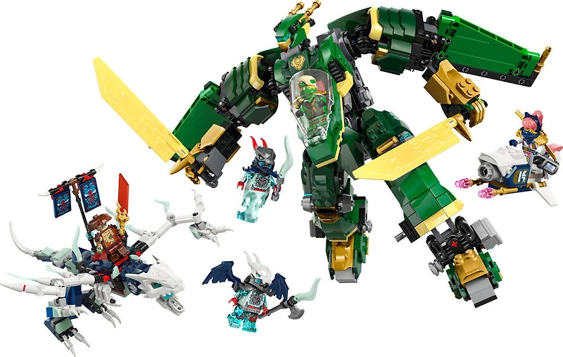 LEGO NINJAGO L'avion-Robot de Lloyd, Ensemble de Construction de Combat de Dragon avec 5 Figurines 71845