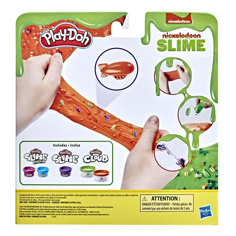 Play-Doh Nickelodeon Slime Rockin' Mix-ins Kit with 5 Colors and 3 Mix-in Bead Varieties, Non-Toxic