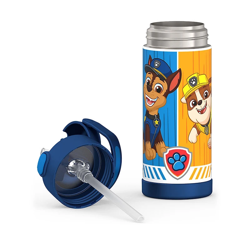 Bouteille isotherme en acier inoxydable FUNtainerMD avec paille, Paw Patrol, 414ml