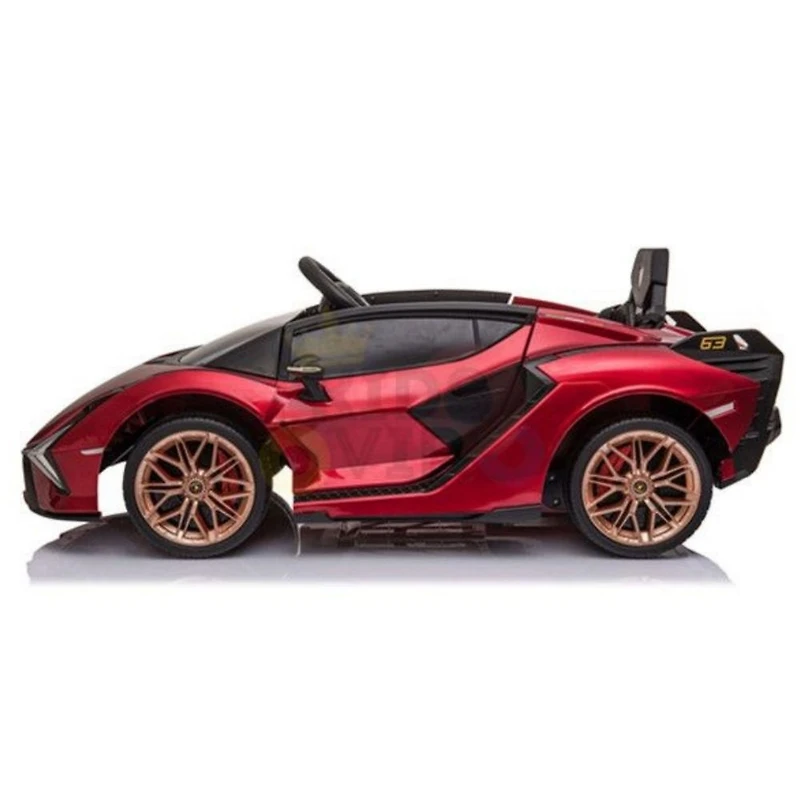 KidsVip 12V Enfants et Tout-Petits 4x4 Lamborghini Sian Edition Voiture Eléctrique avec Commande à Distance - Rouge