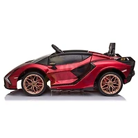 KidsVip 12V Enfants et Tout-Petits 4x4 Lamborghini Sian Edition Voiture Eléctrique avec Commande à Distance - Rouge