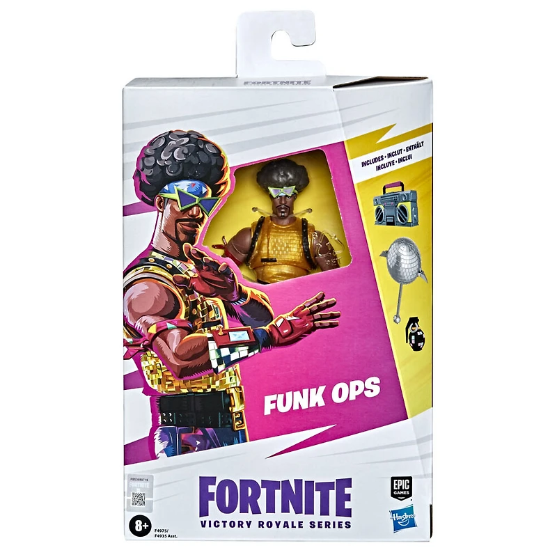 Hasbro Fortnite Victory Royale Series, figurine de collection articulée Soldat Funky avec accessoires, 15 cm