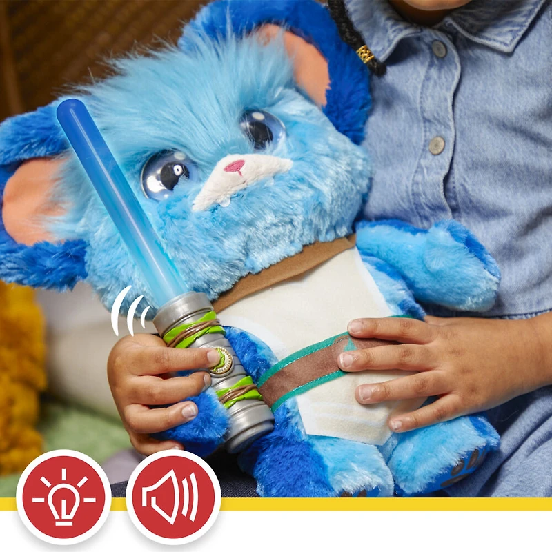 Star Wars Les Aventures des Petits Jedi, Nubs Jedi parlant, peluche Star Wars électronique, jouets Star Wars, pour jeunes enfants