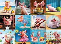 Puzzle Eurographics Funny Pigs 1000 Pcs
