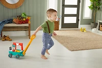 Fisher-Price-Mon Tracteur de la Ferme 4 en 1 Rires et Éveil avec Remorque à tirer-Jouet d'éveil Version Multilangues