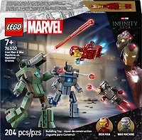 LEGO Marvel Iron Man et War Machine contre les Hammer Drones, Jouet de Construction de Superhéros 76320