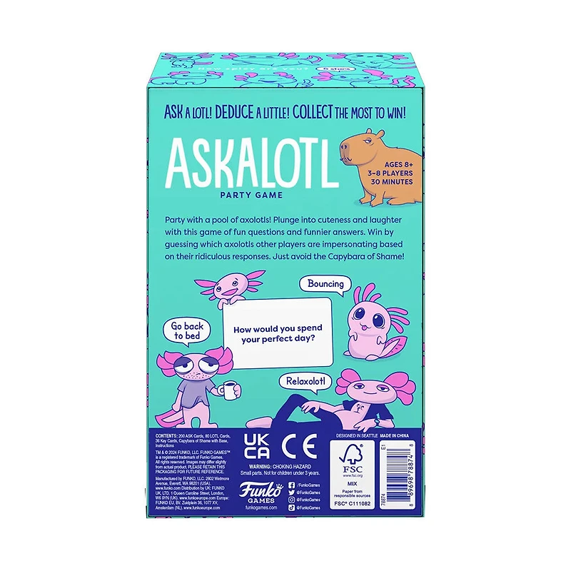 Funko Games Ask Alotl Party Game - English Edition