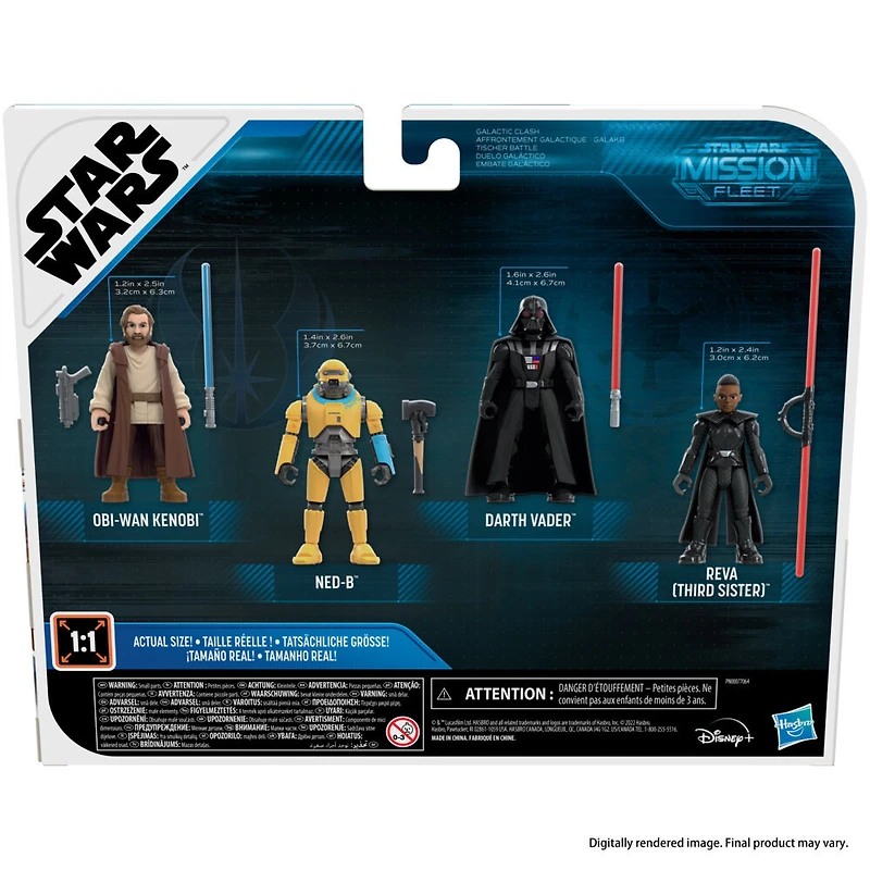 Star Wars Mission Fleet Galactic Clash Pack, 2.5-Inch-Scale Action Figure 4-Pack with Accessories - R Exclusive