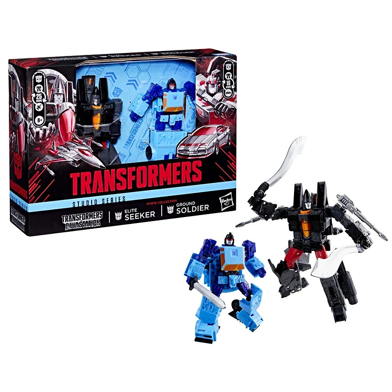 Transformers Studio Series MTMTE Collection Transformers: Devastation Ground Soldier and Elite Seeker Action Figures